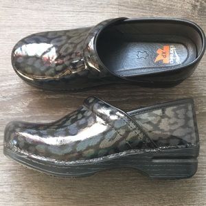 Dansko XP leopard print clogs